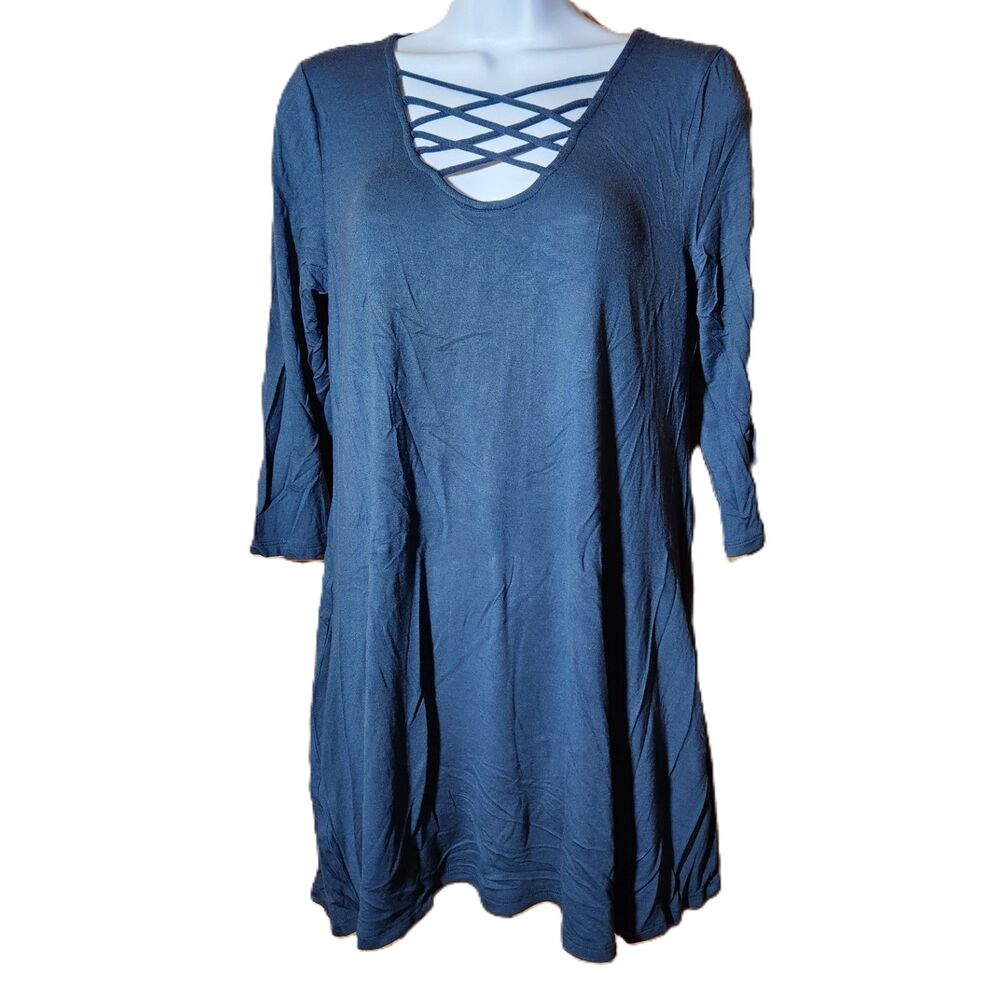 Maurices 24/7 Tunic Top Crisscross Neckline Women's Medium